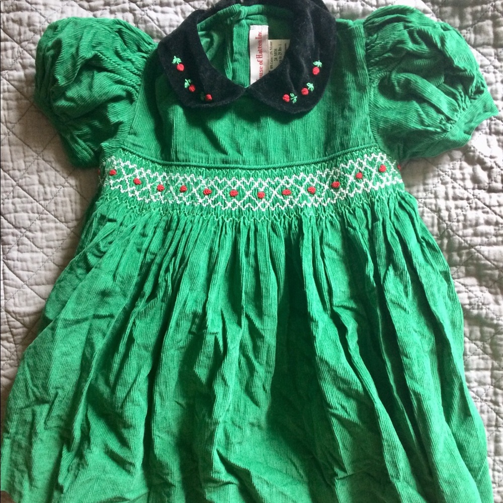 House of Hatten smocked Christmas dress